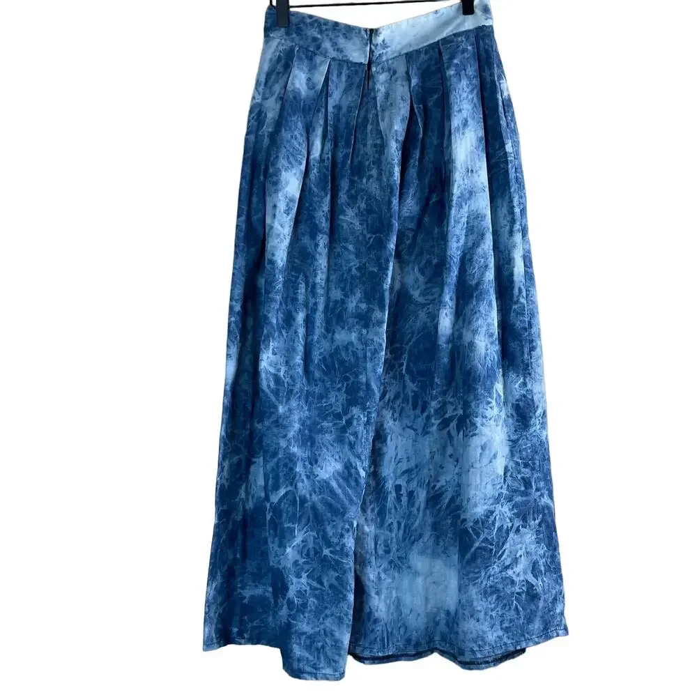 Blue Ice Dyed or Tie Dye Ankle Length‎ skirt 29